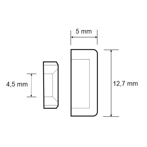 Dimensions des Cache vis inox 13 mm