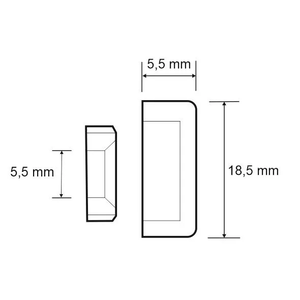 Dimensions des Cache vis inox 18 mm