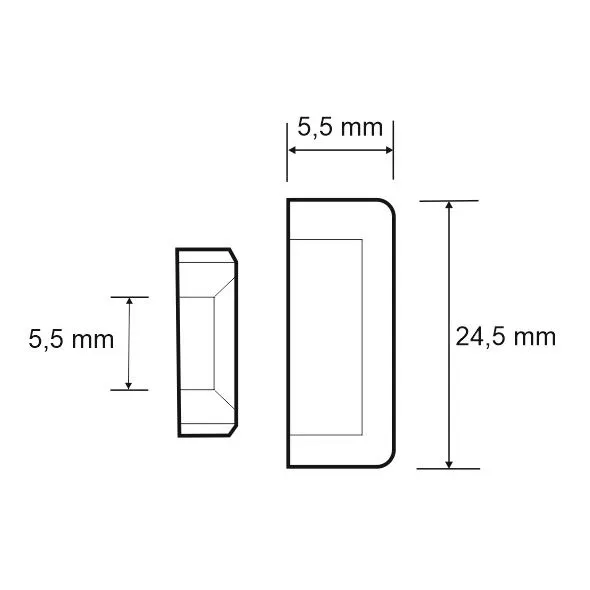 Dimensions des Cache vis inox 24 mm