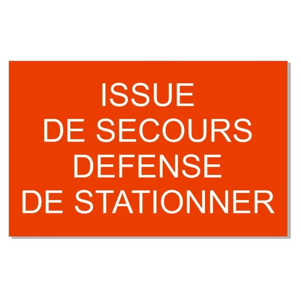 Panneau message - 400 m x 250 mm issue de secours