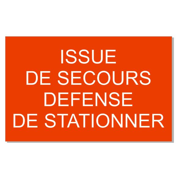 Panneau message - 400 m x 250 mm issue de secours