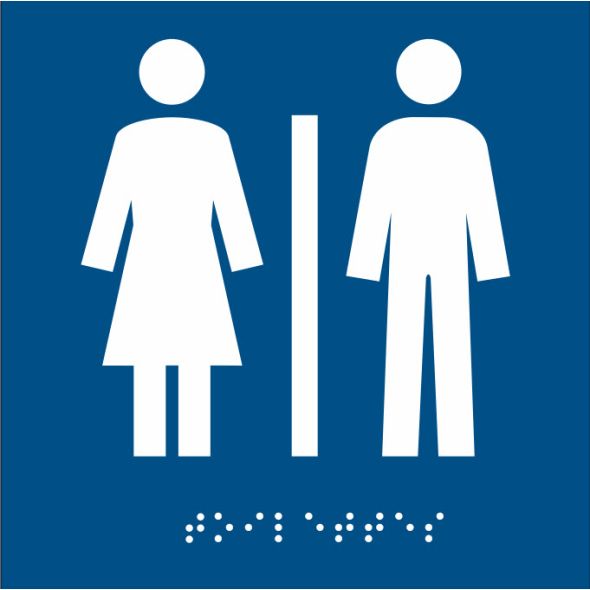plaque braille et relief toilettes dames et hommes