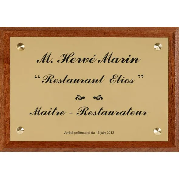 Plaque maitre restaurateur - ppcashop