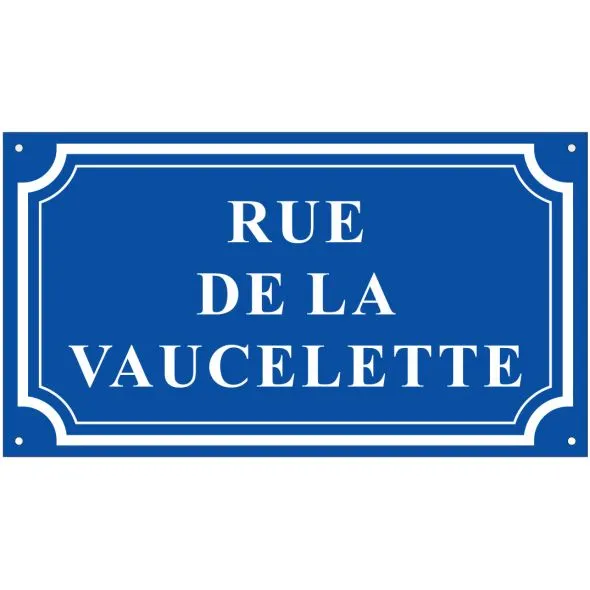 Plaque de rue émaillée standard