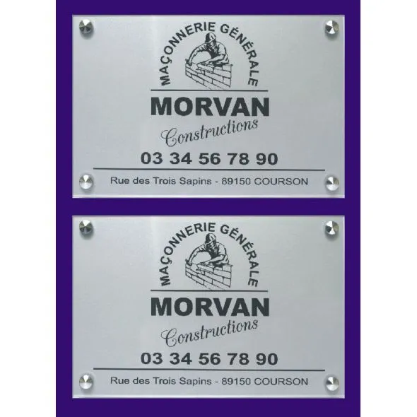 Sous plaque plexi pour plaque professionnelle 2 plaques