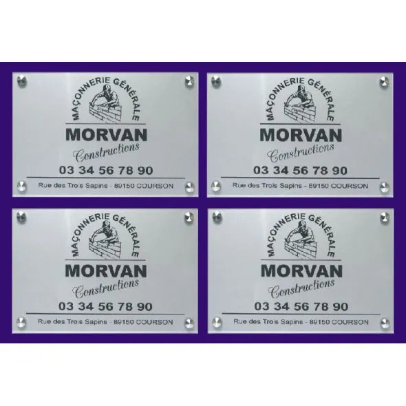 Sous plaque plexi pour plaque professionnelle 4 plaques