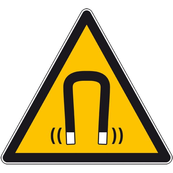 Pictogramme danger - champ magnétique