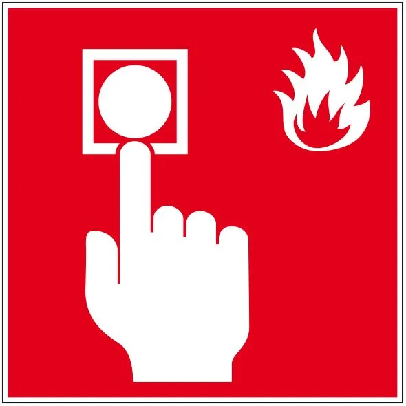 Pictogramme incendie point d'alarme incendie - Norme ISO7010