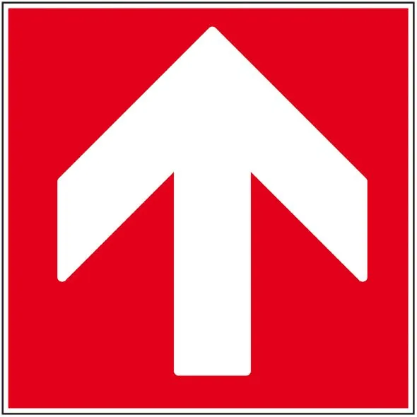 Pictogramme incendie - flêche - haut