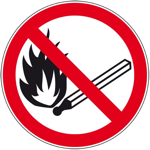 Pictogramme Interdiction Flamme