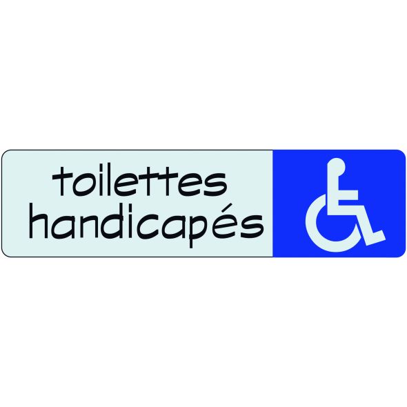 plaque autocollante intérieur durasign "toilettes handicapes"
