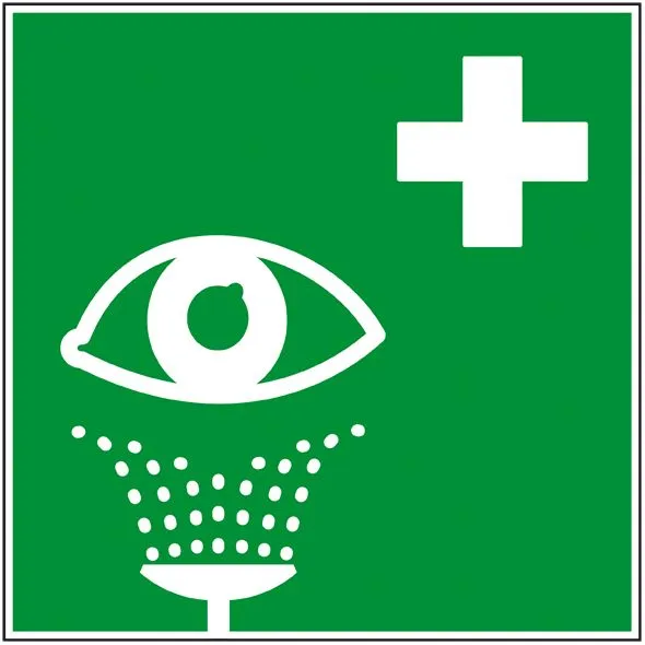 Pictogramme premiers secours - rinçage des yeux - Norme ISO7010