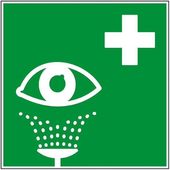 Pictogramme premiers secours - rinçage des yeux - Norme ISO7010