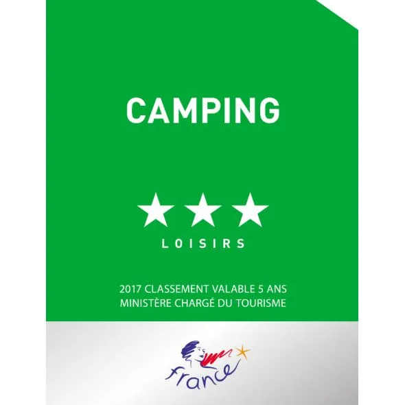 panonceau terrain de camping loisirs - 3 étoiles