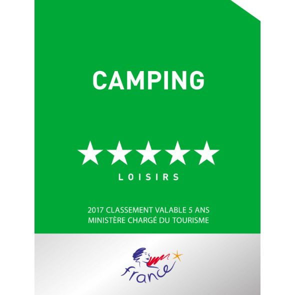 panonceau terrain de camping loisirs - 5 étoiles