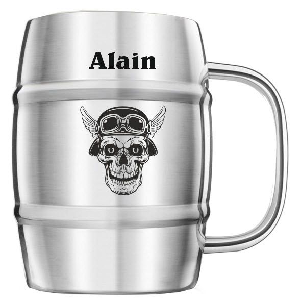 chope à bierre en inox - décor 6