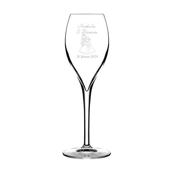 flute opale 10 cl grabée