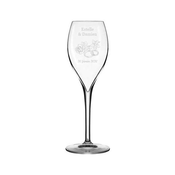 flute opale 16 cl gravée