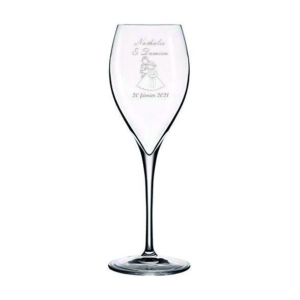 flute opale 21 cl gravée