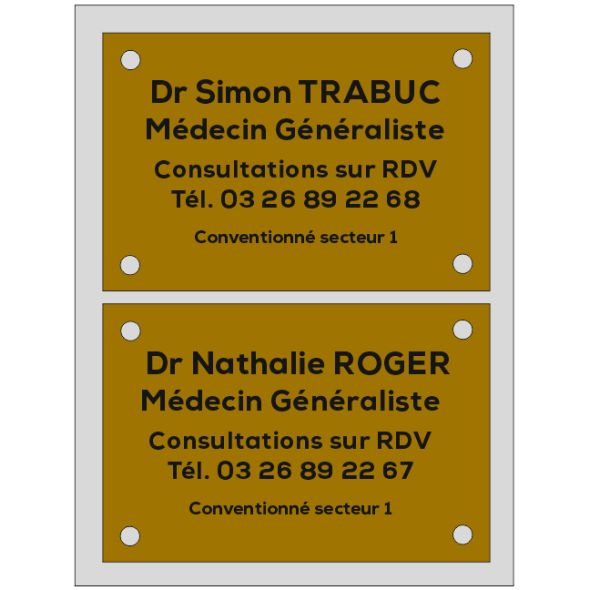 multi-plaque 2 plaques verticales