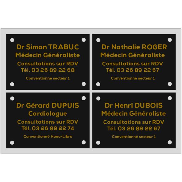 multi-plaque 4 plaques