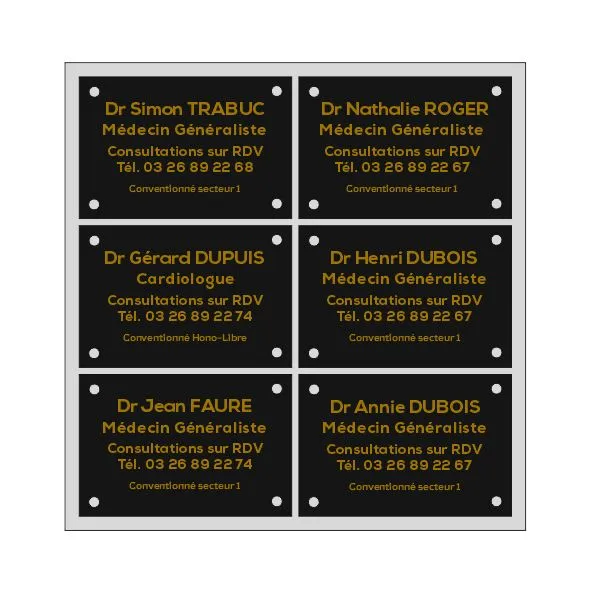 multi-plaque 6 plaques