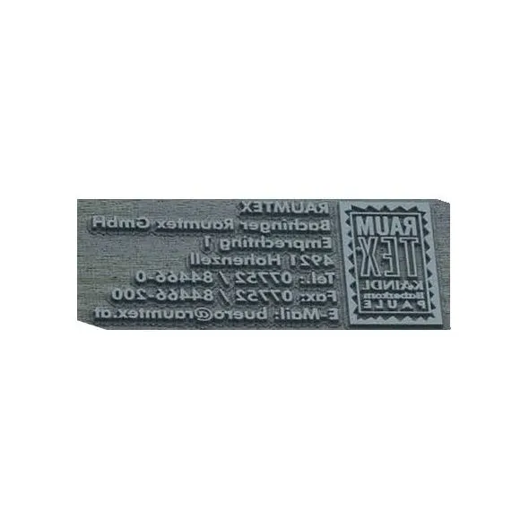 plaque caoutchouc gravée pour trodat metal line