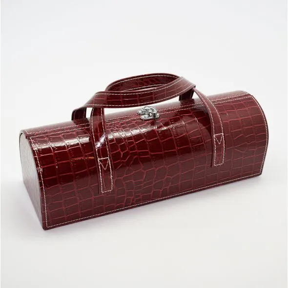 Coffret croco bordeaux