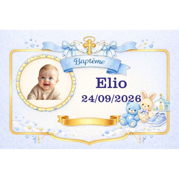 Etiquette baptême - Blidas - PPCASHOP