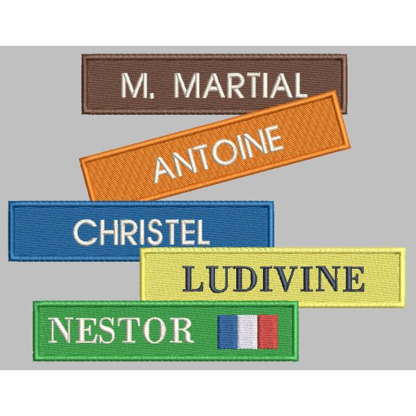 Bande nominative brodée - Ecussons brodés - PPCASHOP