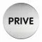 Durable - picto inox - prive - rond - 83 mm