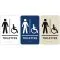pictogramme braille et relief toilettes hommes et handicapés