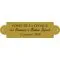 Plaque laiton pour trophee - 76 mm x 20 mm - 3 lignes