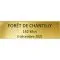 plaque laiton 70 mm x 20 mm