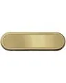 Plaque de porte rectangle arrondie satinée - avec liseret - 145 mm x 45 mm